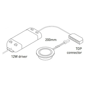Mini Recessed Under Cabinet LED Downlight | LED 1.5W 12V | IP20 | 6500K Daylight White | Polished Chrome