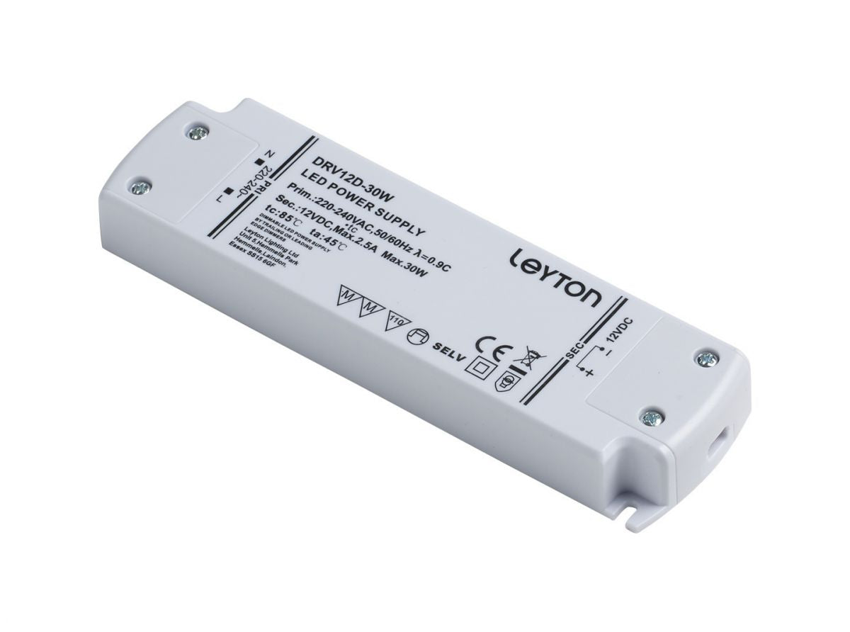 12V DC 30W Dimmable LED Driver | 6 Way TOP6 Output | UK Plug