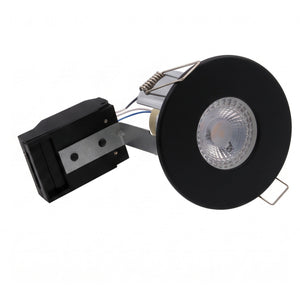 Black Fixed Fire-Rated Downlight – GU10 (FG-F-BL)