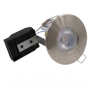 Brushed Nickel Fixed Fire-Rated Downlight – GU10 (FG-F-BN)