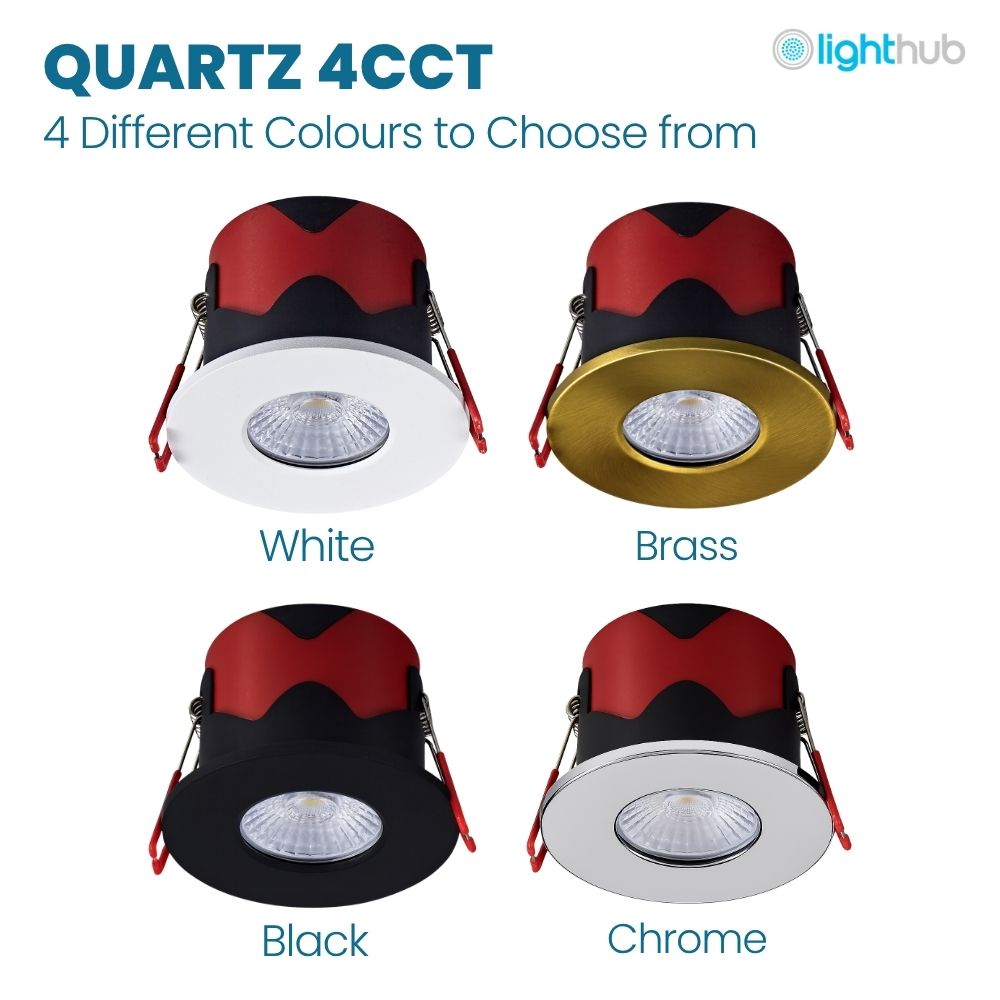 ONYX | Quad-Colour CCT | LED Fire Rated Downlight | Dimmable 7W 750lm | IP65 | White