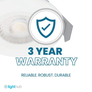 ONYX | Quad-Colour CCT | LED Fire Rated Downlight | Dimmable 7W 750lm | IP65 | White