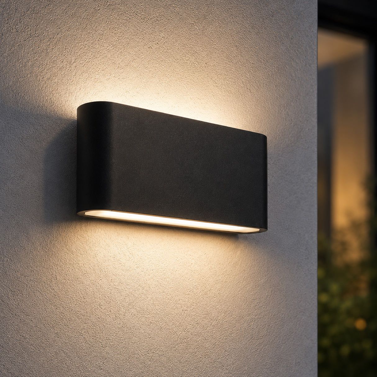 FELIX Up / Down Outdoor Aluminium Garden Porch Wall Light | LED | IP65 | Large | Black