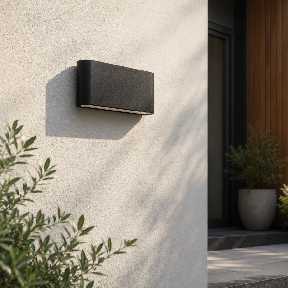 FELIX Up / Down Outdoor Aluminium Garden Porch Wall Light | LED | IP65 | Large | Black