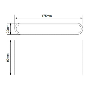 FELIX Up / Down Outdoor Aluminium Garden Porch Wall Light | LED | IP65 | Large | Black