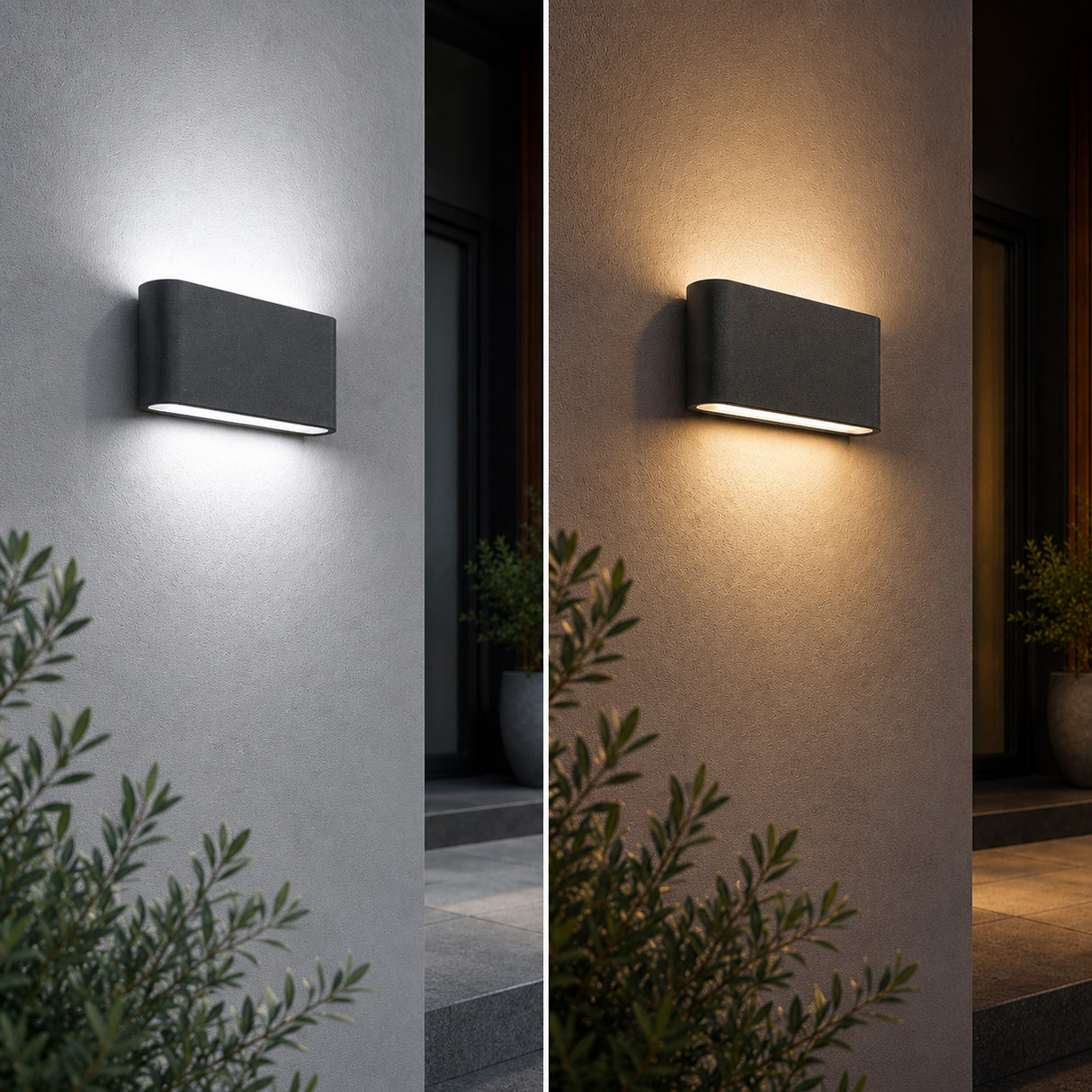 FELIX Up / Down Outdoor Aluminium Garden Porch Wall Light | LED | IP65 | Large | Dark Grey