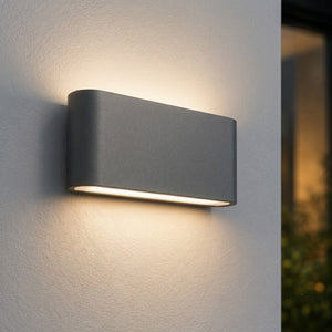 FELIX Up / Down Outdoor Aluminium Garden Porch Wall Light | LED | IP65 | Large | Dark Grey