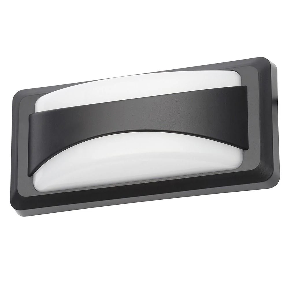 Outdoor Curved Up Down Wall Light Fitting LED IP65 Black | In Stock ...