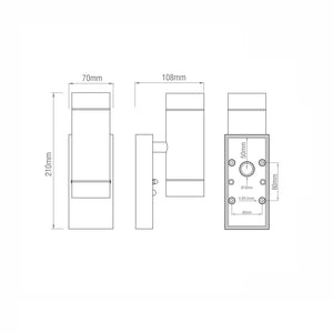 KEW Up / Down Outdoor Stainless Steel Garden Porch Wall Light | GU10 | IP44 | Photocell Dusk to Dawn