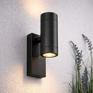 KEW Up / Down Outdoor Stainless Steel Garden Porch Wall Light | GU10 | IP44 | Photocell Dusk to Dawn