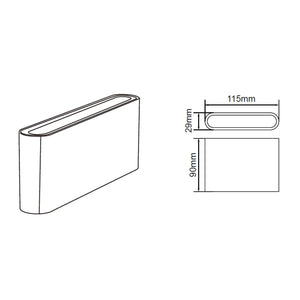 FELIX Up / Down Outdoor Aluminium Garden Porch Wall Light | LED | IP65 | Dark Grey
