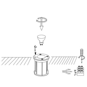 PAN | Outdoor Ground & Drive-Over Light | GU10 IP67 | Black
