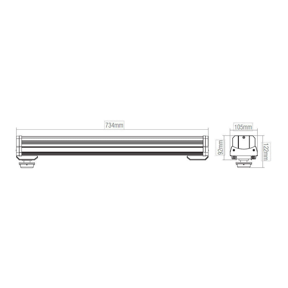 HELIOS Highbay Linear Industrial Ceiling Light for Warehouses & Commercial | LED 100W 14000lm | 4000K Neutral White | IP42 | Black
