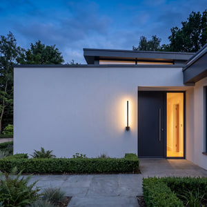 KODA Slim Linear Outdoor Wall Light | LED 9W 430lm | 3000K Warm White | IP54 | Black