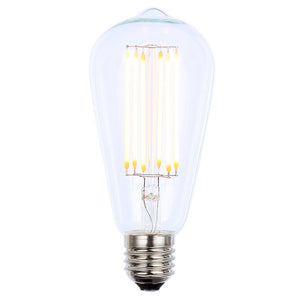 E27 (ES) ST64 LED Vintage Clear Decorative Bulb Dimmable | 6W 500Lm | 2000K Very Warm White