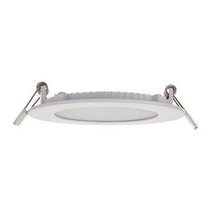 Dimmable Slim Flat Recessed Round Downlight Panel Light Fitting | LED 6W 450lm | CCT Tri-Colour | IP44 | White