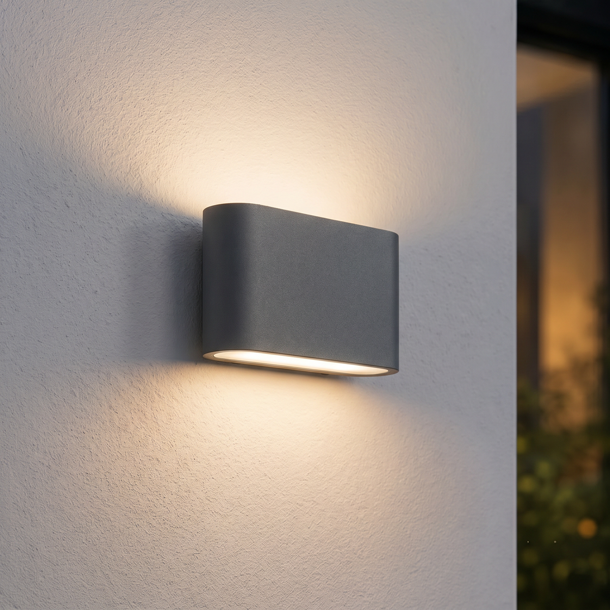 FELIX Up / Down Outdoor Aluminium Garden Porch Wall Light | LED | IP65 | Dark Grey