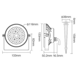 9W RGB+CCT Smart Garden Spike Light – Colour Changing Outdoor Spotlight (240V)