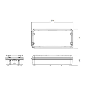 NERO Dual Voltage LED Bulkhead Light | 8W 1000lm | 5700K | 110-240V | IP65 | with White Diffuser