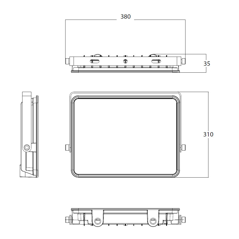 TITAN 110V LED Site Floodlight | 200W 21760lm | 4000K Cool White | IP65 | Pre-Wired 1m Cable