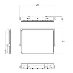 TITAN 110V LED Site Floodlight | 50W 5365lm | 4000K Cool White | IP65 | Pre-Wired 1m Cable