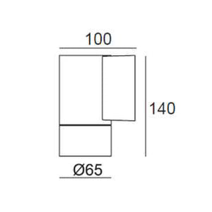 SONA-1 Outdoor Down Wall Light | GU10 | IP65 | Matt Black