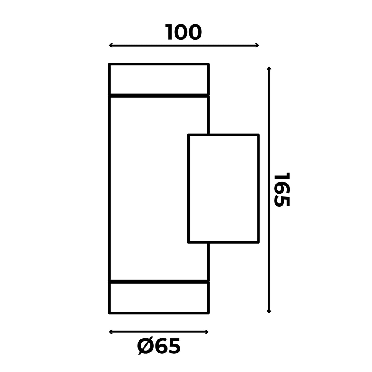 SONA-2 Up & Down Outdoor Wall Light | 2 x GU10 | IP65 | Matt Black