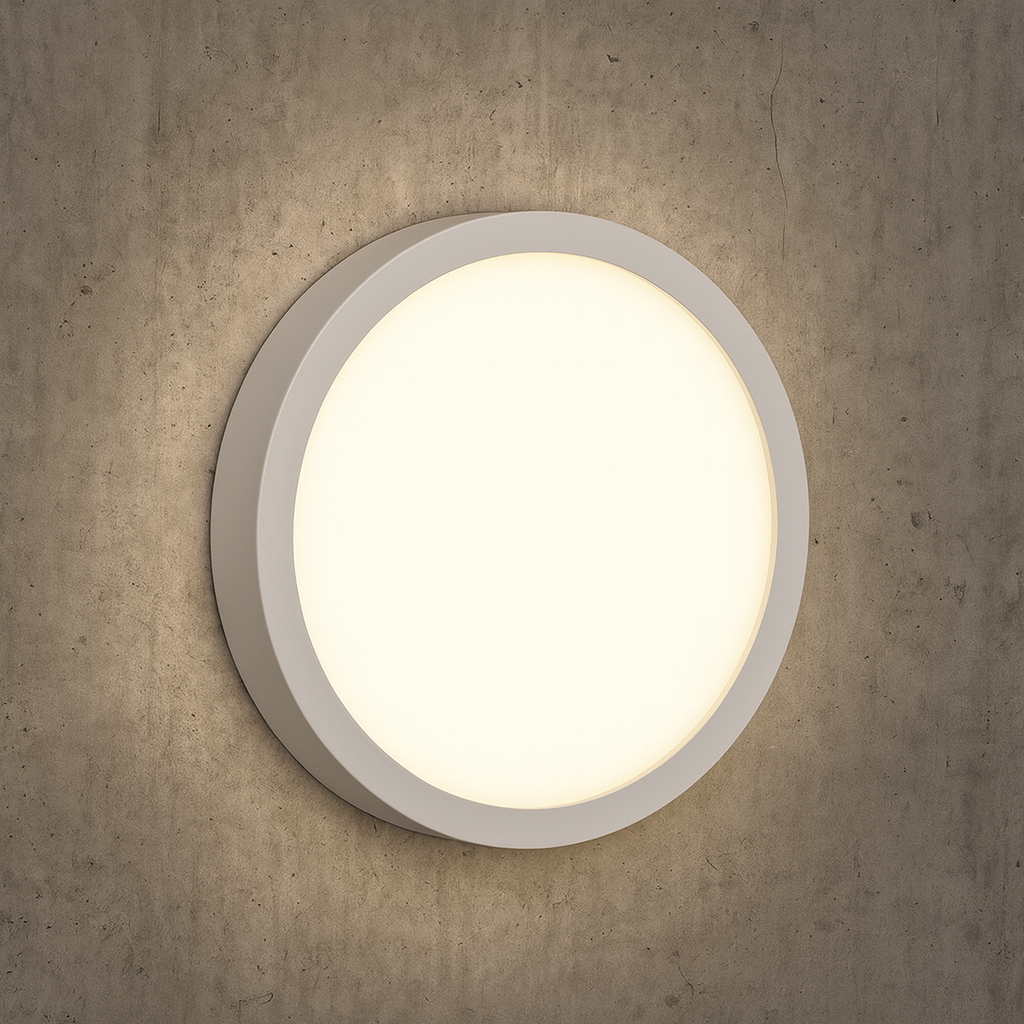 CE3X5 EDGE XLL Large 400mm Straight Edge Bulkhead Light | LED Multi Wattage 2800lm | Tri-Colour CCT | IP65 | White | Emergency
