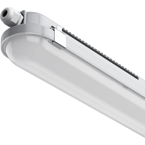 TORO Non-Corrosive LED Batten Light | 4ft High Lumen 4900lm | CCT Tri-Colour & Multi Wattage | IP65 | Corridor Sensor + Emergency