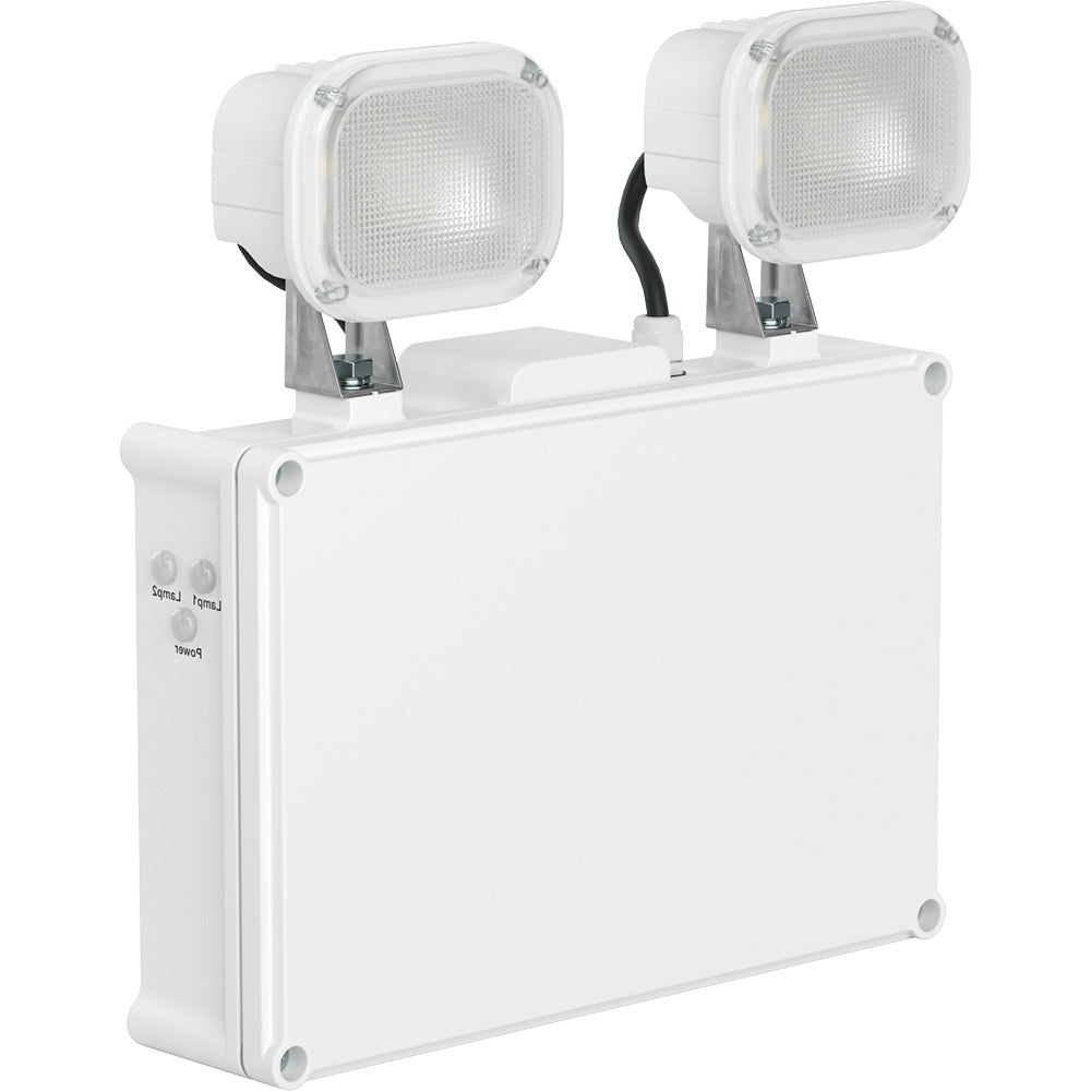 Ip65 Light Testing IP65 LED Self Test Twin Spot Non Maintained Wall Light | 3hr Emergency ...