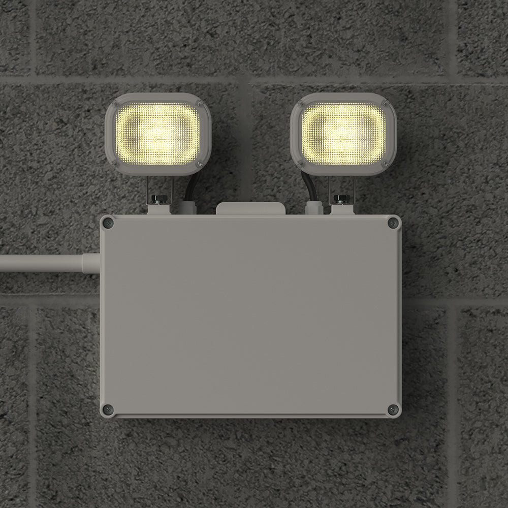 Ip65 Light Testing IP65 LED Self Test Twin Spot Non Maintained Wall Light | 3hr Emergency ...