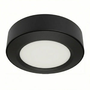 Round Under Cabinet Puck Light Ring for Recessed Fitting | Black