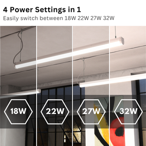 VALA LED Batten Light | 5ft 4480lm | CCT Tri-Colour & Multi Wattage | IP20 | Corridor