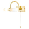 Bathroom Wall Light with Pull Cord Switch | G9 IP44 | Antique Brass