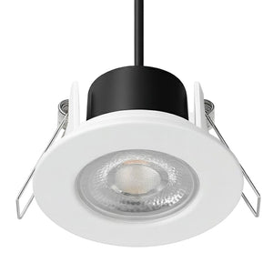 Trade 10 Pack | Fire Rated Dimmable Downlight Fitting | LED 5W 480lm | 4000K Warm White | IP65 | White