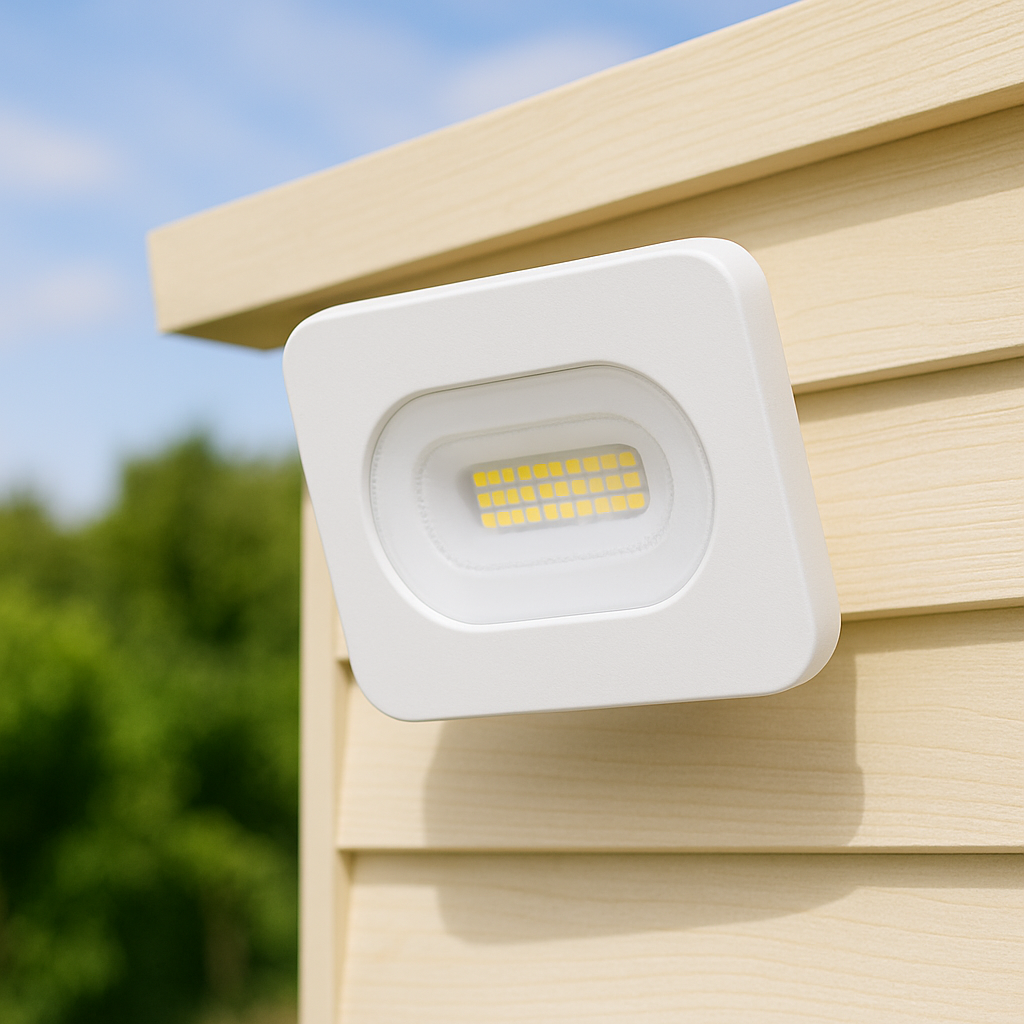 LED Mains Slim Flood Security Light | 30W 2400lm 4000K | IP65 | White