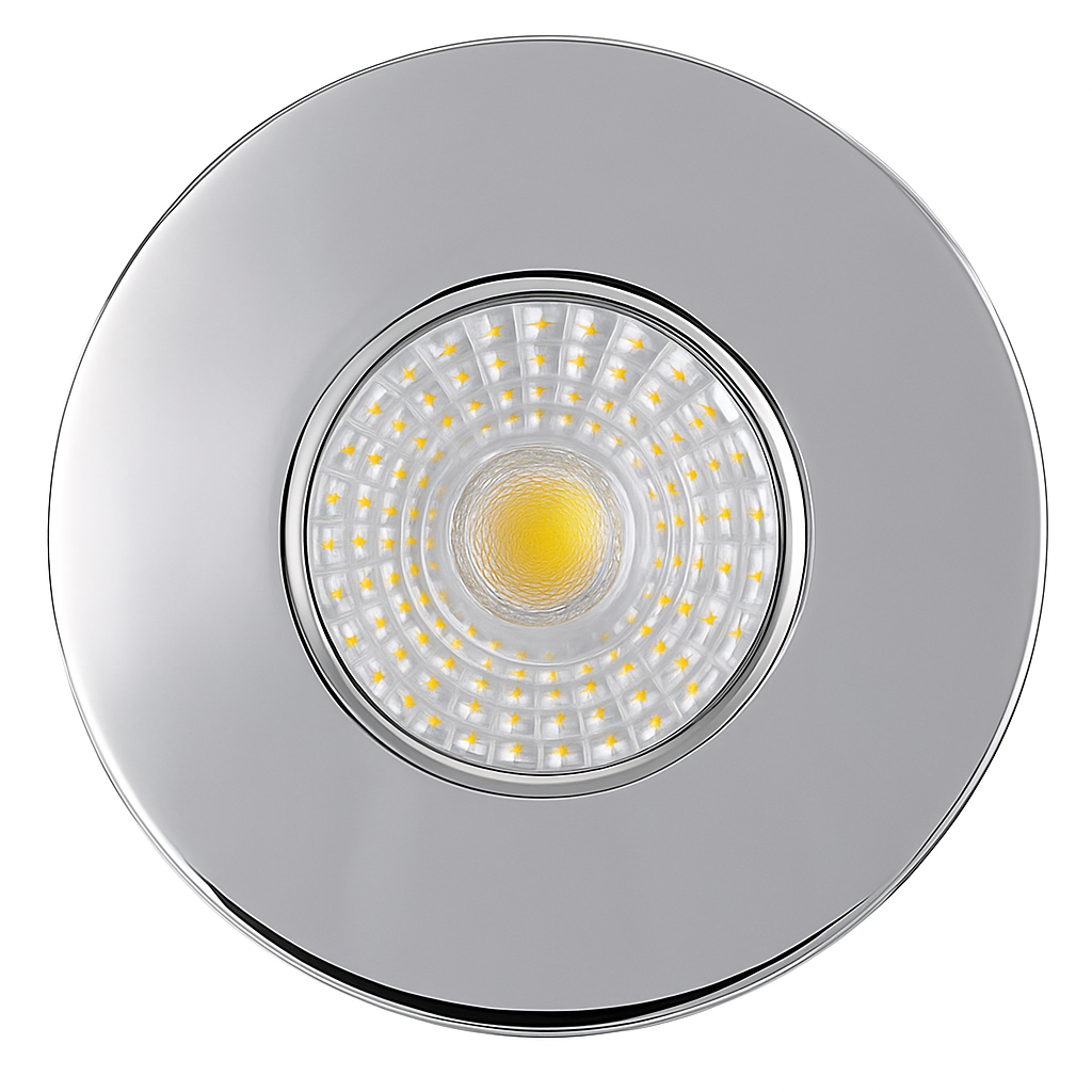 ONYX | Quad-Colour CCT | LED Fire Rated Downlight | Dimmable 7W 750lm  | IP65 | Polished Chrome