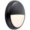 EUSTON CCT Slim Bulkhead Light Fitting | LED 14W 1430lm | CCT Tri-Colour Switchable | IP65 | Black Eyelid | Standard