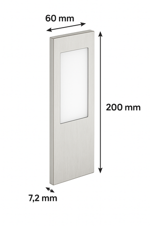 Slim Under-Cabinet Rectangle 3 Pack Kit with Driver | LED 3.5W | IP20 | 4000K Neutral White | Brushed Steel