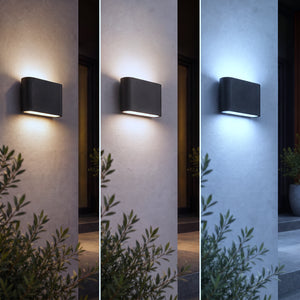 FELIX Up / Down Outdoor Aluminium Garden Porch Wall Light | LED | IP65 | Matte Black