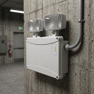 Twin Spot Non Maintained Wall Light | LED 4.5W 400lm | 4000K Neutral | IP65 | 3hr Emergency - LightHub Direct