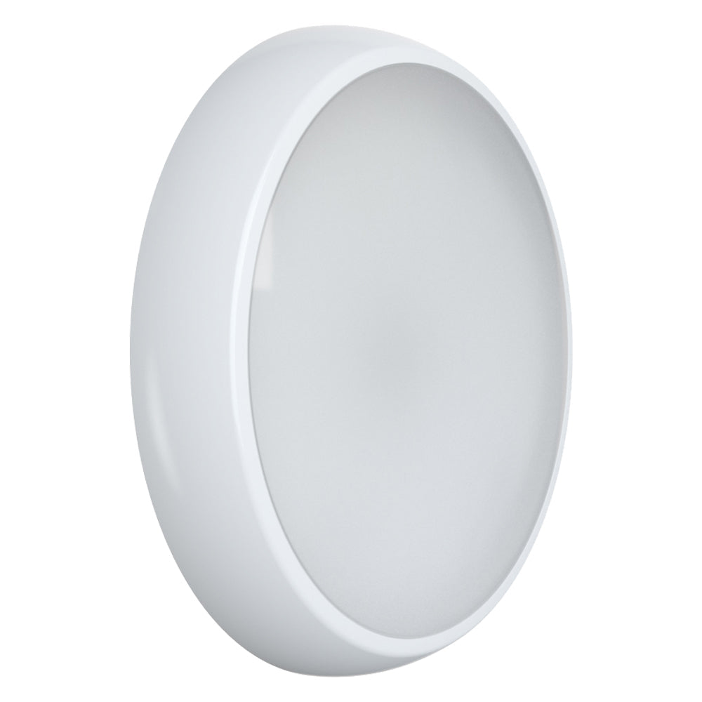 EUSTON CCT Slim Bulkhead Light Fitting | LED 14W 1430lm | CCT Tri-Colour Switchable | IP65 | 3hr Emergency Function | Microwave Motion Sensor