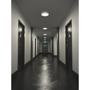 EUSTON CCT Slim Bulkhead Light Fitting | LED 14W 1430lm | CCT Tri-Colour Switchable | IP65 | 3hr Emergency Function | Microwave Motion Sensor