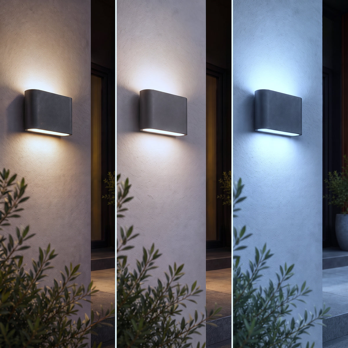 FELIX Up / Down Outdoor Aluminium Garden Porch Wall Light | LED | IP65 | Dark Grey