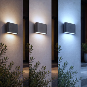 FELIX Up / Down Outdoor Aluminium Garden Porch Wall Light | LED | IP65 | Dark Grey