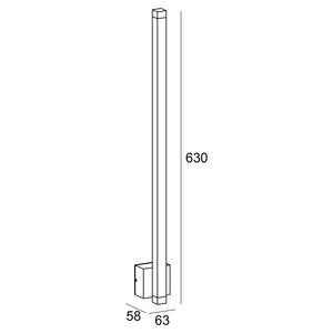 KODA Slim Linear Outdoor Wall Light | LED 9W 430lm | 3000K Warm White | IP54 | Black