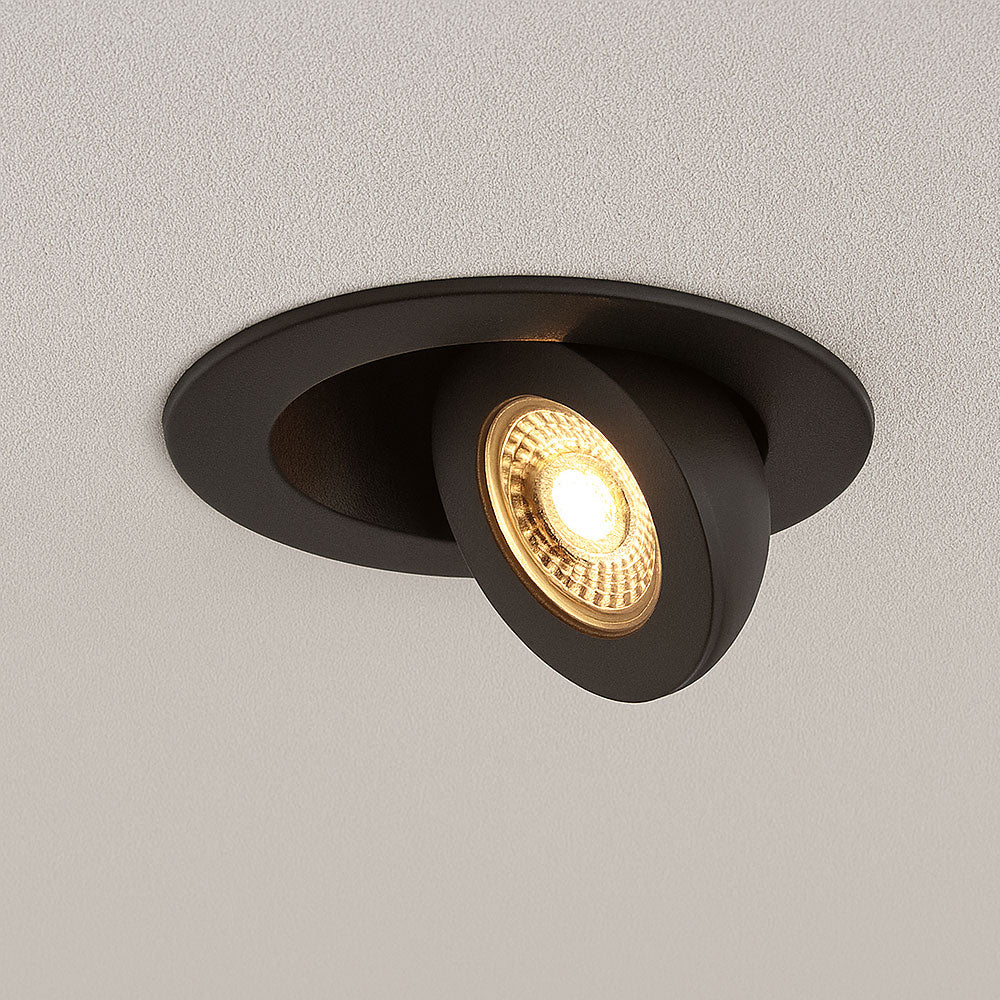 ORBITAL | Quad-Colour CCT | LED Tilt Adjustable Fire Rated Downlight | Dimmable 4/6/8W 800lm | IP65 | Black