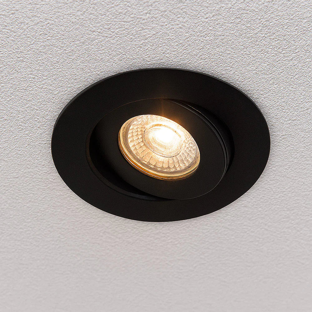 ORBITAL | Quad-Colour CCT | LED Tilt Adjustable Fire Rated Downlight | Dimmable 4/6/8W 800lm | IP65 | Black