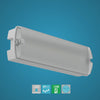 APEX 3hr Fire Exit Emergency Maintained & Non-Maintained IP65 Bulkhead Light with Sticker Legends - 6500K Daylight White