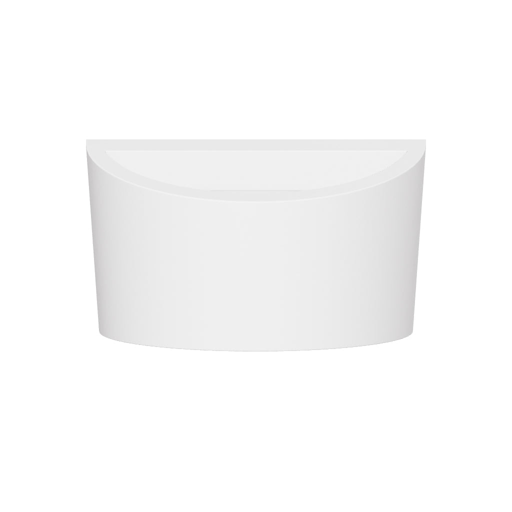 Curved Plaster LED Wall Light – Dimmable Indoor Uplighter – Paintable Finish